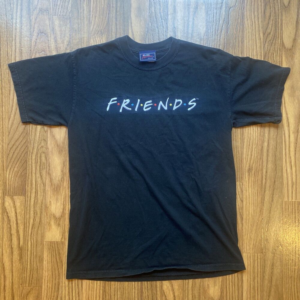 Vintage Friends Shirt The Final Season Mens Medium Embroidered NBC Black
